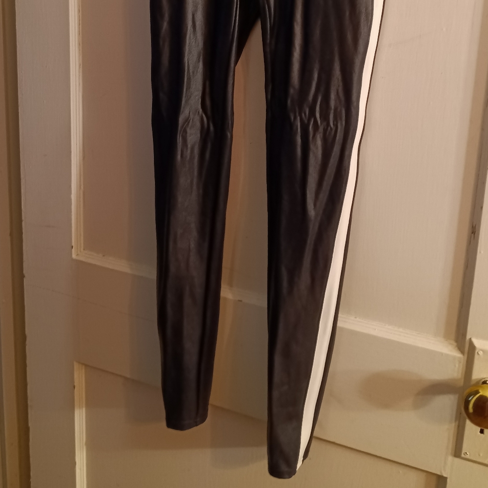 Spanx Black Compression Pants Shiny - image 3